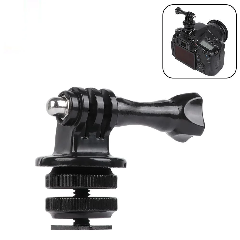 Tripod Hot Shoe Adapter for Go Pro Accessories Tripod Monopod Mount Adapter Screw with 1/4'' for Gopro Hero 3 4 5 6 7 8 Camera