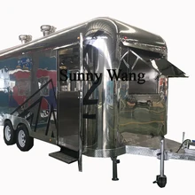 Нержавеющая сталь Airstream еда грузовик Питание прицеп еда фургон еда автомобиль с CE утвержден