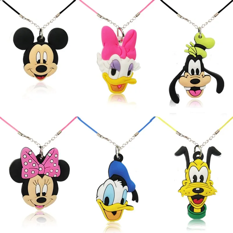 7603-01-06 mix20pcs 20 шт. ожерелье с подвеской с изображением героя мультфильма Микки Маус очаровательный чокер с цепочкой модные аксессуары для детей Рождественский подарок вечерние сувениры - Окраска металла: 7603-01-06 mix20pcs