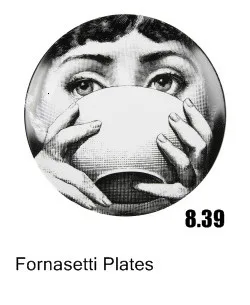Горячая rosenthal Piero fornasetti тарелки Красивые иллюстрации подвесные декоративные ремесленные блюда для дома/отеля/бара фоновое украшение тарелка