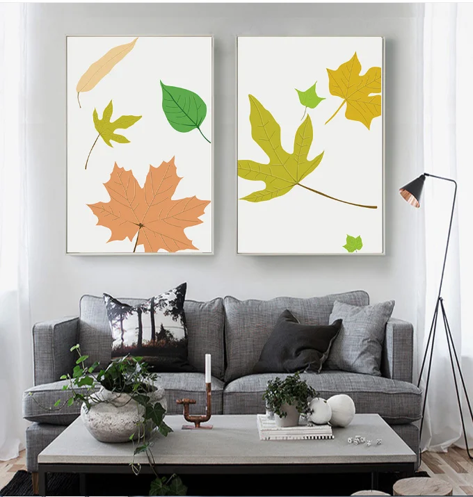 

Wall Art Canvas Painting Modern Simplicity Creativity Aestheticism Autumn Leaves Paintings Home Room Decor