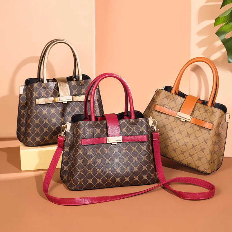 

DIGERUI Affordable Luxury Brand Women Shoulder Handbag louis Red Mother Bags for Mature Ladies 2021