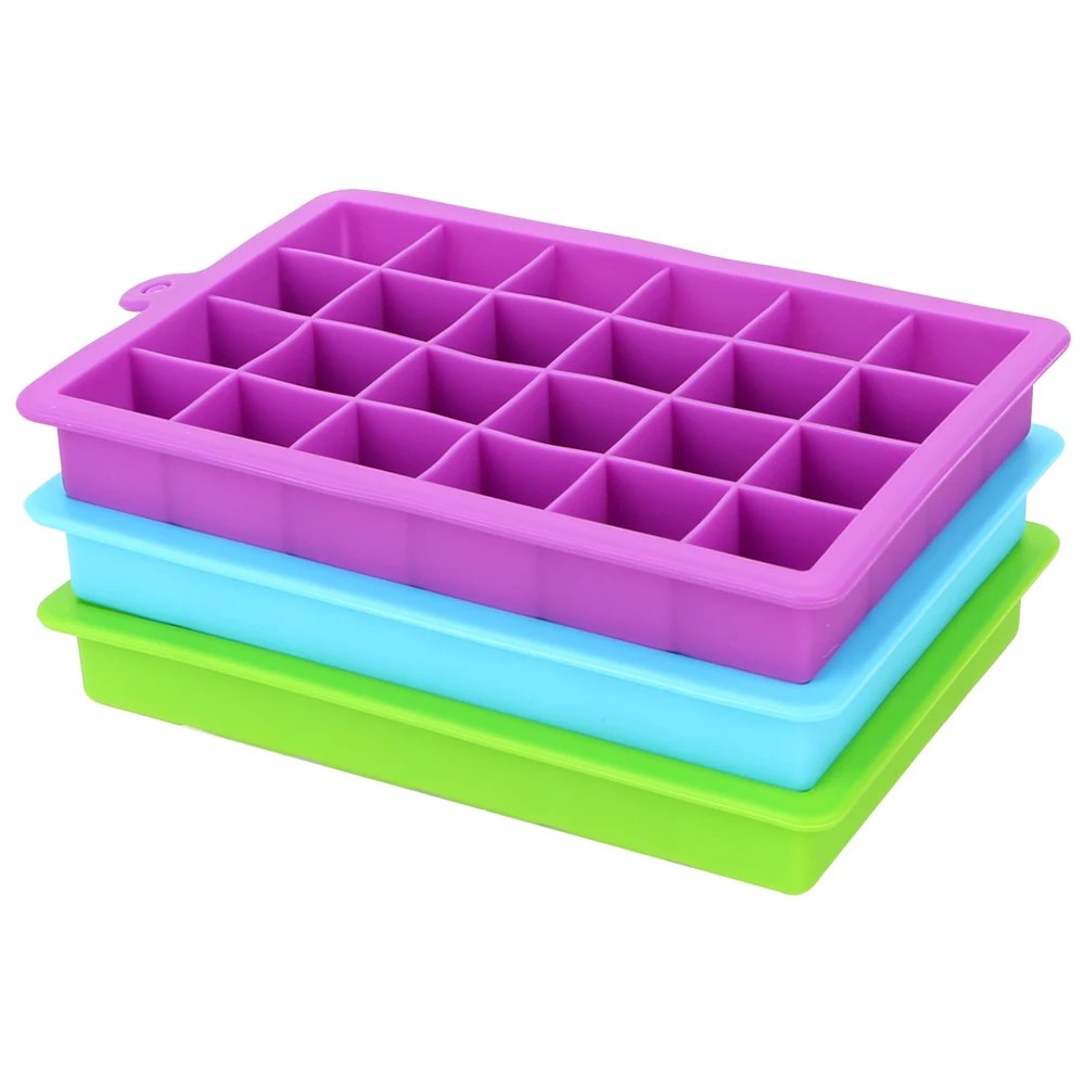 

24-Hole Silicone Ice Cube Mold Bar Party Cocktail Whisky Ice Cream Maker Square Shape Ice Tray DIY Ice Mold Kitchen Tools