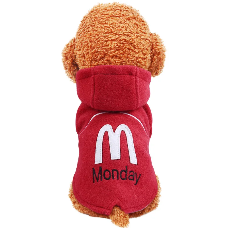

Pet Dog Cat Clothes, New Warm Sweater Hoodies for Autumn and Winter, Monday Woolen Tuxedo Jacket Teddy Bichon Puppies Clothes