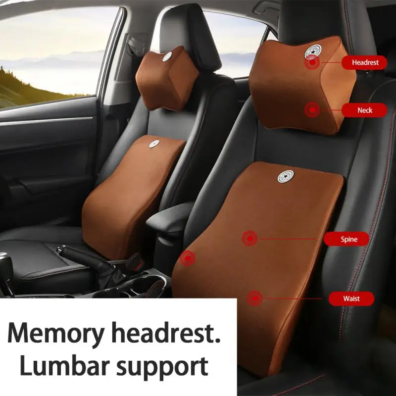 

1Pcs Automobile Neck Headrest Automobile Seat Head Support Neck Protector Automobile Seat Lumbar Back Support Cushion Set