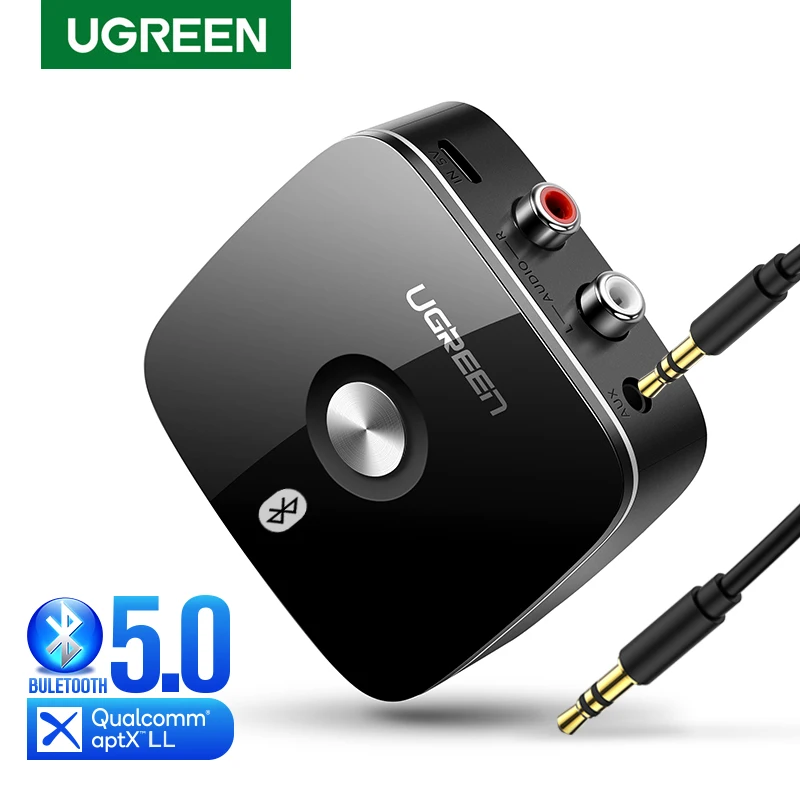 Приемник Ugreen Bluetooth RCA 5 0 aptX LL разъем 3 мм AUX аудио беспроводной адаптер для