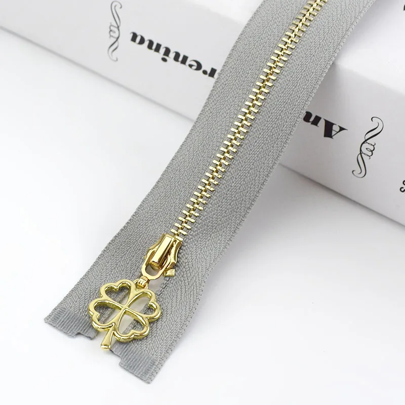 Серый Meetee 2 шт 40-70 см 3# Металлические молнии Open-End Авто замок золотая молния DIY сумки кошелек Декор одежды молния Швейные аксессуары ZA039 - Цвет: Серый