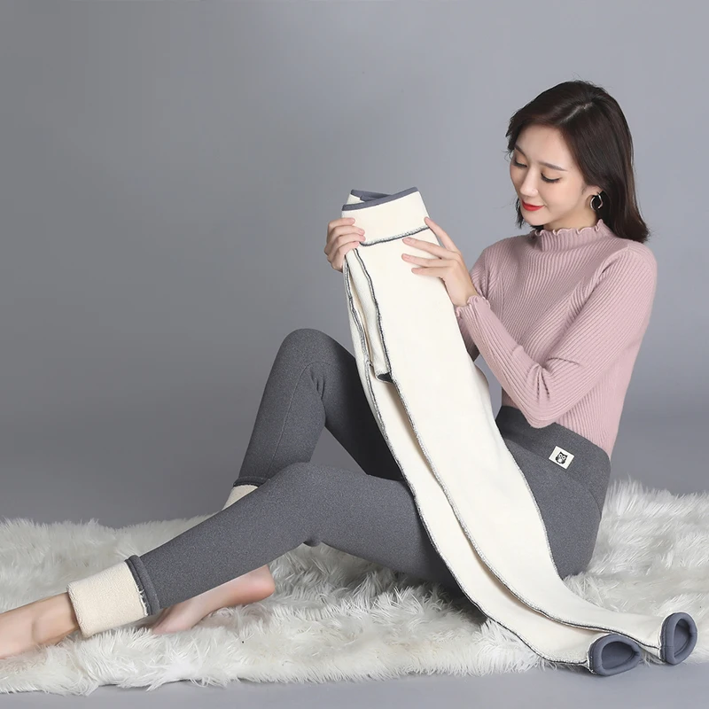 

Однотонные женские леггинсы для фитнеса, утепленные вельветом, с высокой талией, для весны и осени