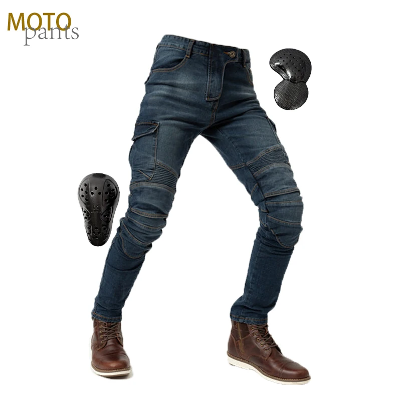 Брюки для мотоциклистов мужские и женские джинсы велосипедные брюки езды по