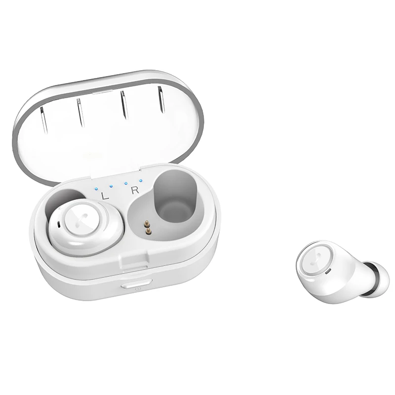 Близнецы Bluetooth наушники с зарядным устройством для Apple iPhone 11 pro Max X XS XR 8 7 6 6S Plus Беспроводные наушники с микрофоном - Цвет: Белый