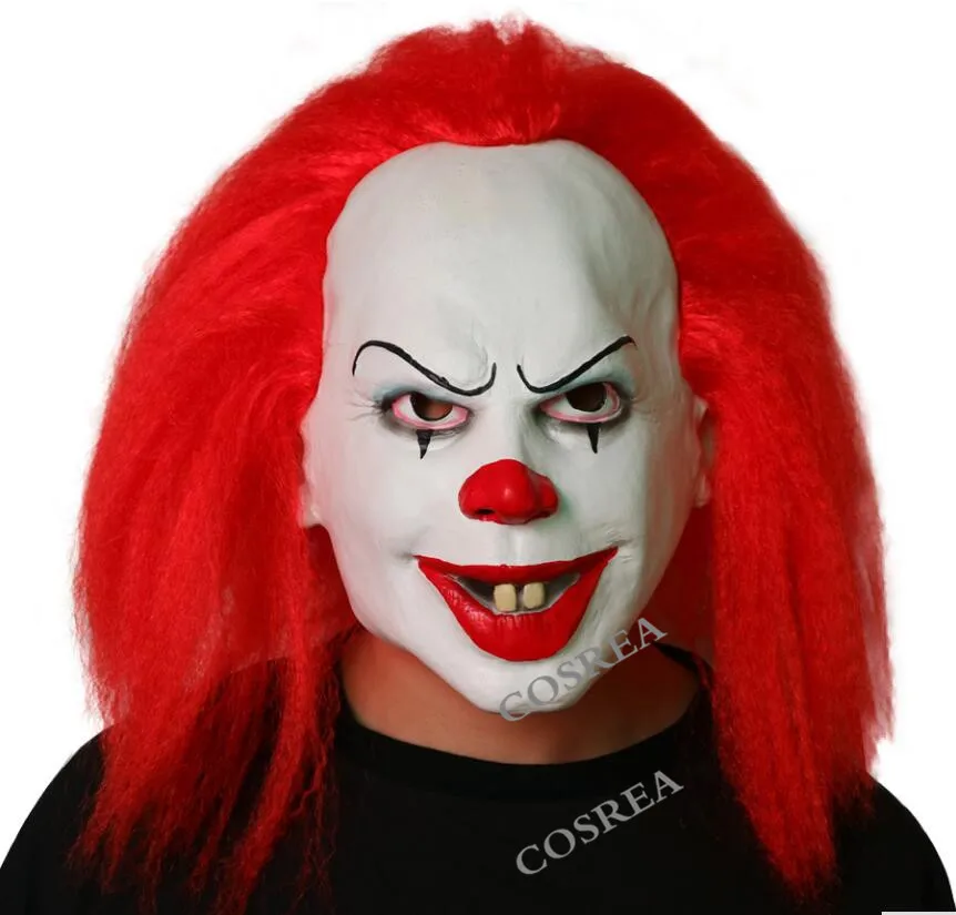 Mask Фильм Стивен Кинг это Косплей Ужасы костюмы на Хэллоуин Pennywise Джокер рисунок на заказ карнавальный дом с привидениями маска клоуна - Цвет: Mask