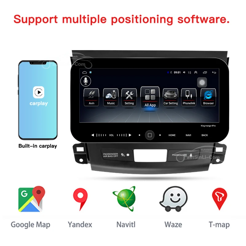 Автомагнитола для Mitsubishi Outlander мультимедийный видеоплеер навигатор GPS Android |