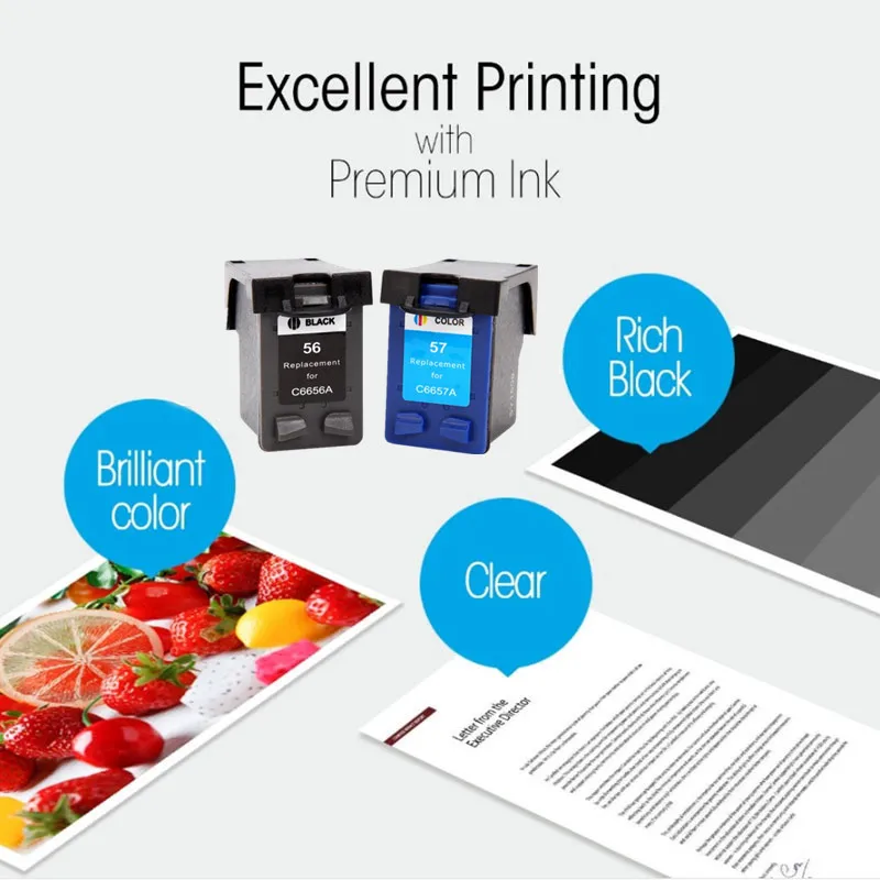 Цветной чернильный картридж C6656a C6657a для hp 56 57 hp56 hp57 56XL 57XL Deskjet 450 450cbi 450ci 450wbt F4140 F4180
