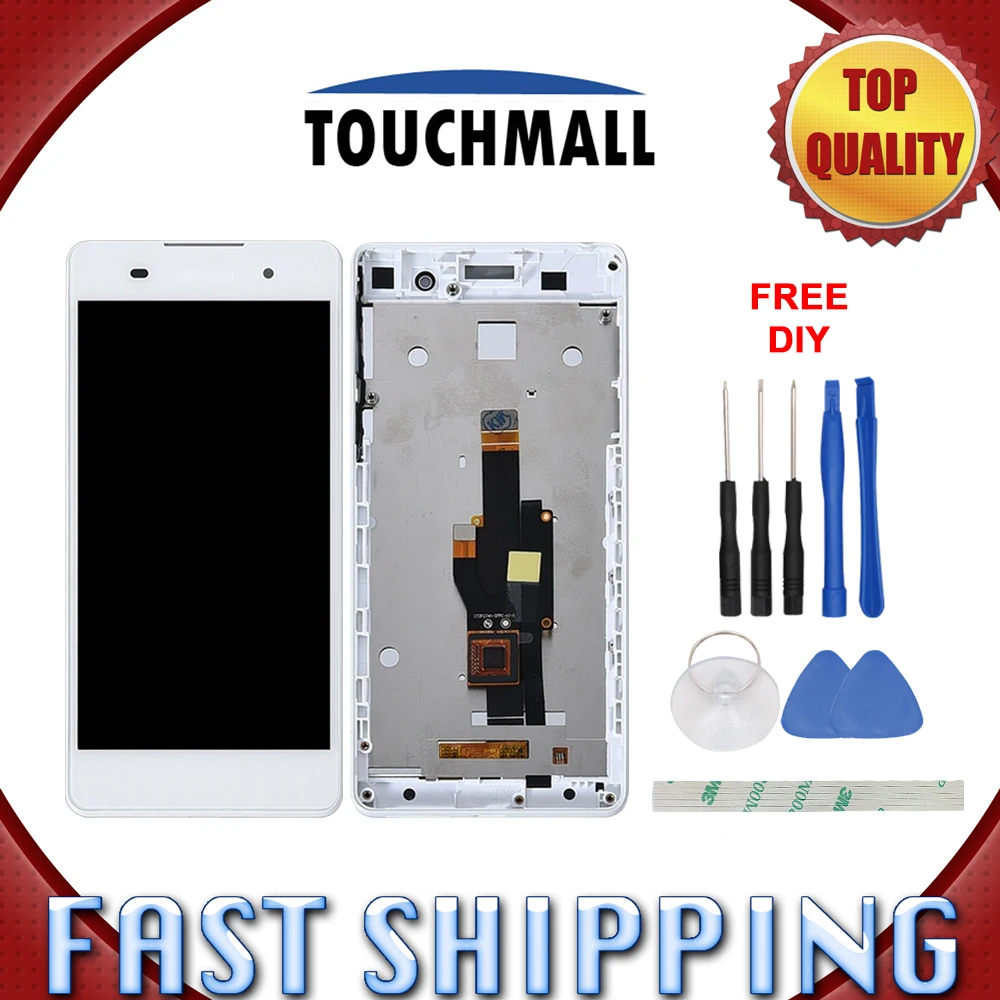 Новый ЖК-дисплей + сенсорный экран дигитайзер с рамкой в сборе Замена для Sony Xperia E5