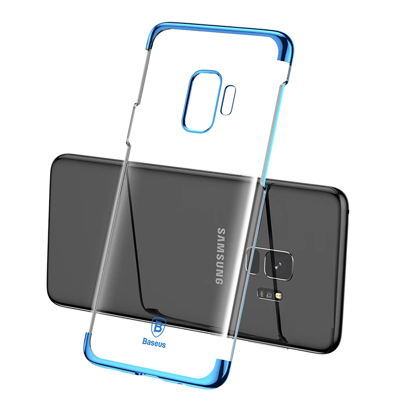 Baseus Luxury Plating Phone Case For Samsung Galaxy S9 Plus Coque Ultra Thin Soft Silicone Back Cover For Galaxy s9 Fundas - Цвет: Синий