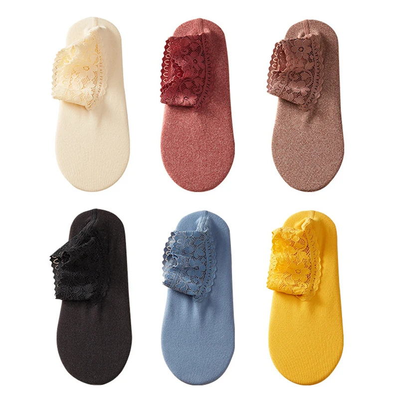 

Anti-Slip Lace Socks With Fleece Winter Warm Soft Plush Fleece Socks Floor Sleeps Socks for Women H9