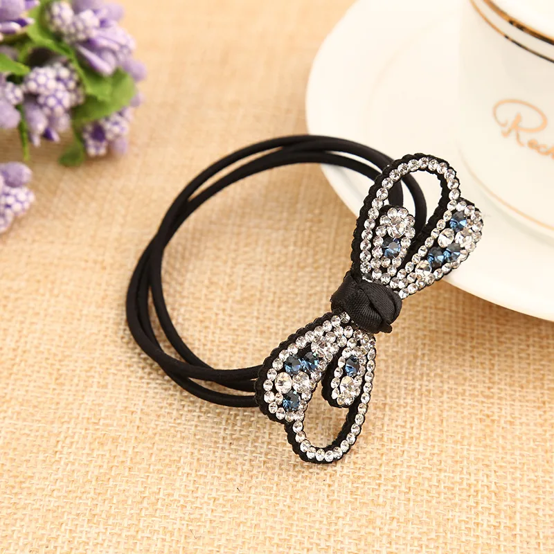 Женские Простые головные уборы эластичные повязки для волос с бантом модный