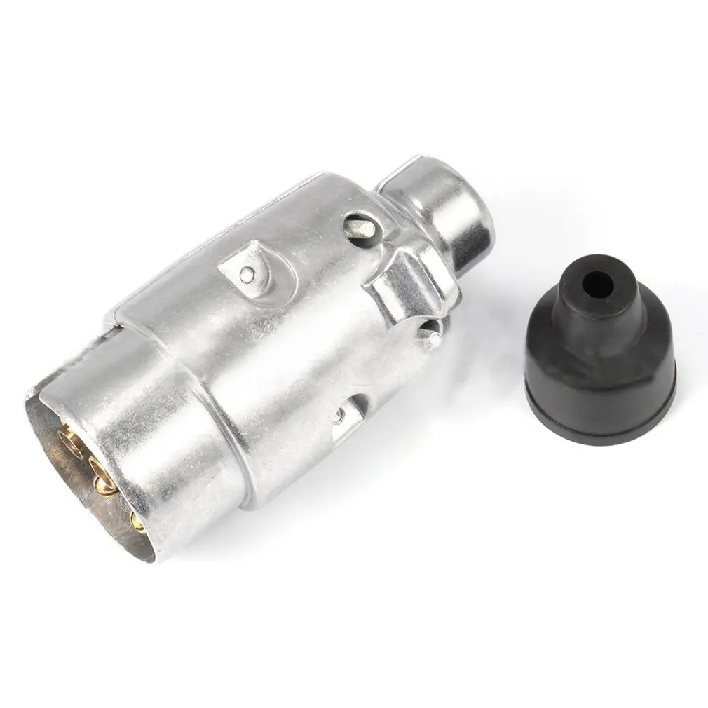 

7 Pin 12 Volt Aluminium Socket Multi-functional Truck Cable Connector European Type Trailer Signal Lamp Display