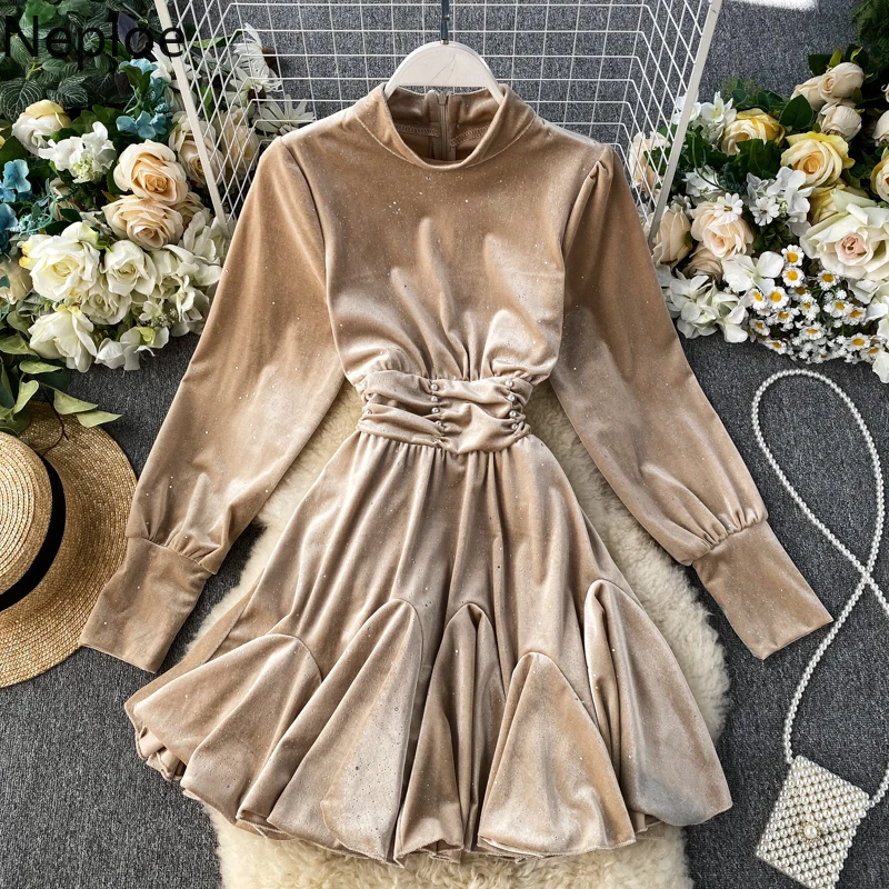 Neploe яркое шелковое платье в стиле ретро с высокой талией трапециевидной формы