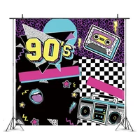 90s photography backdrop disco hip hop happy birthday party dance disco photo background banner