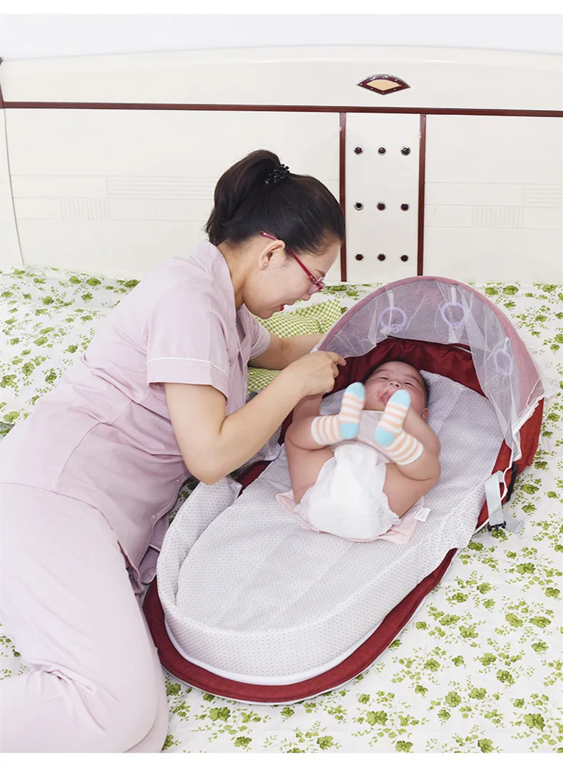 Дорожный мешок для детской кровати портативная складная сетка от солнца дышащая