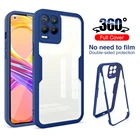 Чехол Realme8 с полным покрытием 360 , мягкая Передняя пленка из ТПУ + акриловая задняя крышка для Realmi Realmy Kingdom Realme 8i 8 Pro 4G, противоударные чехлы