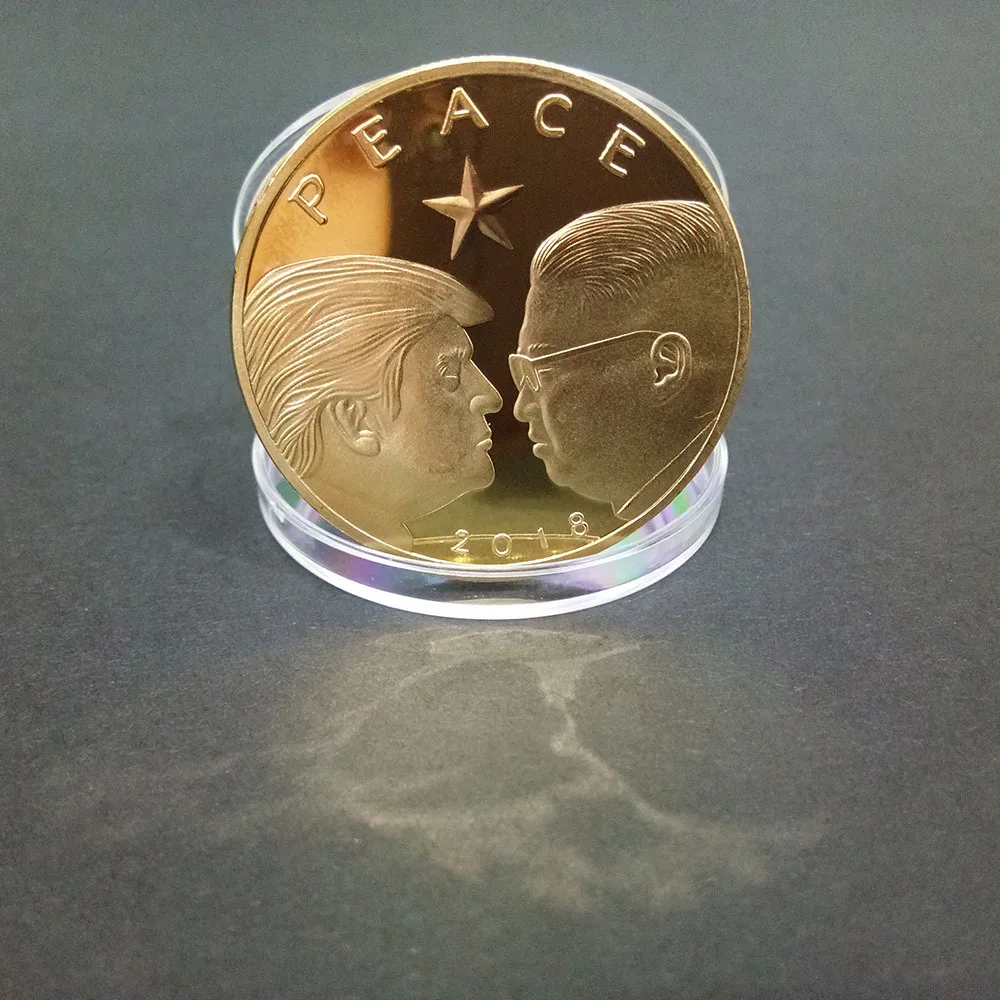 1 шт. Золотая монета мира Американский 45-й президент Дональд с изображением