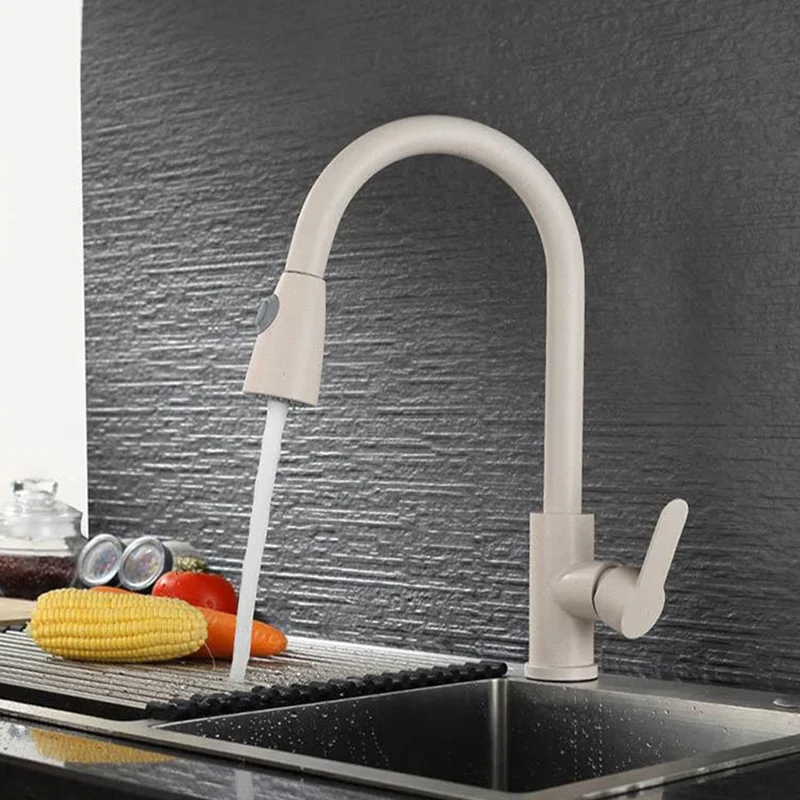 Ласо краска кухонный кран 304 Нержавеющая сталь для горячей и холодной воды