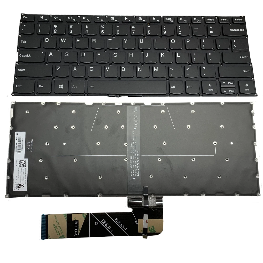 Клавиатура с подсветкой для Lenovo YOGA 530 14IKB 510 14ARR beleuchtet черная США|Клавиатуры замены|