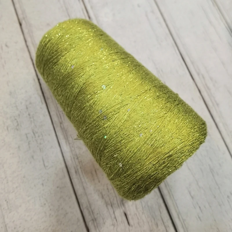 Блестящая пряжа из натурального шелка и хлопка 100 г | Дом сад