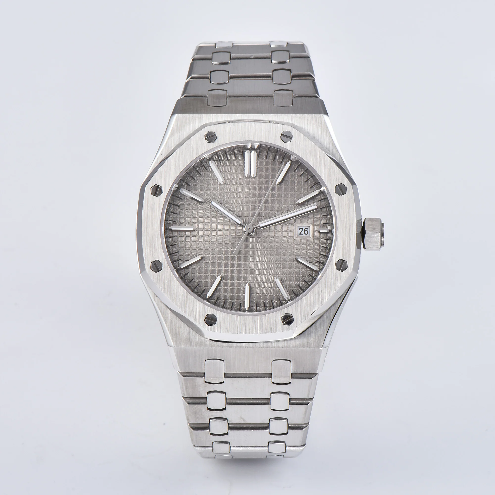 Мужские часы 41 мм светящиеся стрелки из нержавеющей стали автоматические