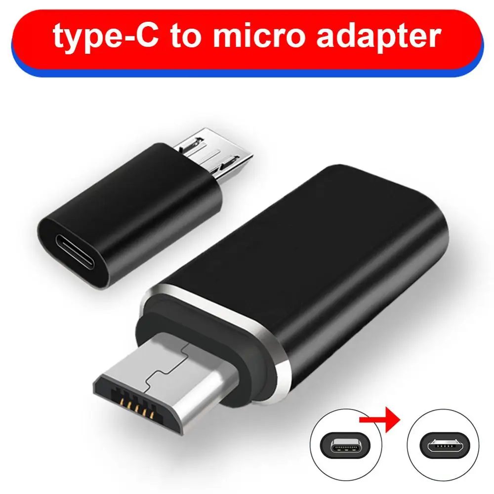 Черный Micro USB папа к type C гнездовой разъем адаптера TU - Цвет: Черный