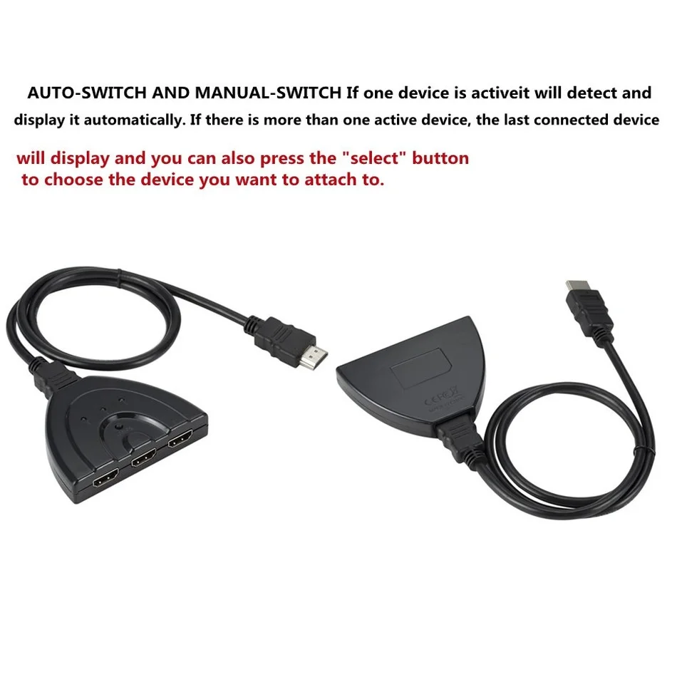 HD мини-разветвитель с 3 портами HDMI-кабель адаптер 1.4b 4K * 2K 1080P Коммутатор