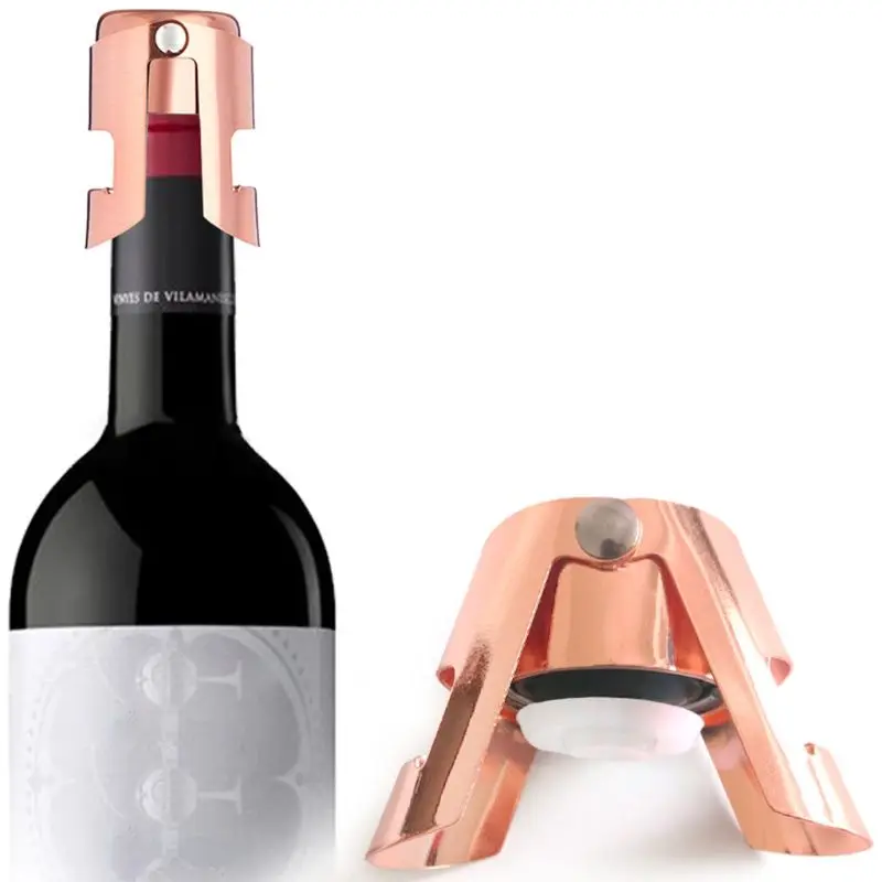 

Kitchen tools Stainless Steel Champagne Sparkling Wine Bottle Stopper Portable Sealer Bar Liquor Flow Cap Rose Gold
