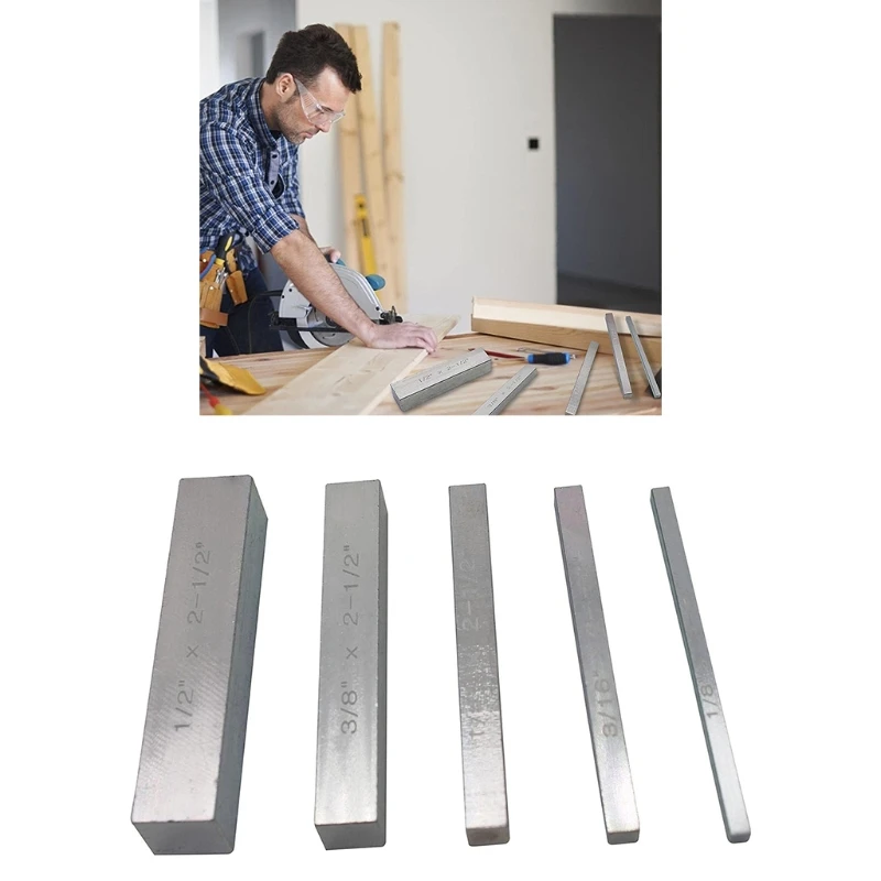 

X7AB Durable Woodworking Accessories Woodworking Setting Bars Gauge Block Setting Bar Set Aluminum1/2 inch 3/8 inch 1/4 inch