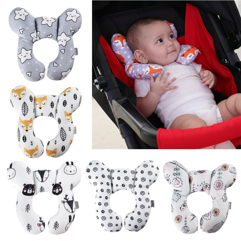 

Baby Cotton Travel Pillow Infant Head Neck Support Cushion Stroller Headrest Protection for Car Seat Pushchair