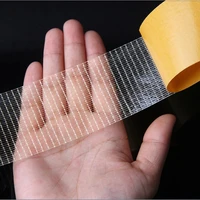 double sided fiberglass grid sticky adhesive fiber transparent mesh tape strong waterproof tape thick 20 meter