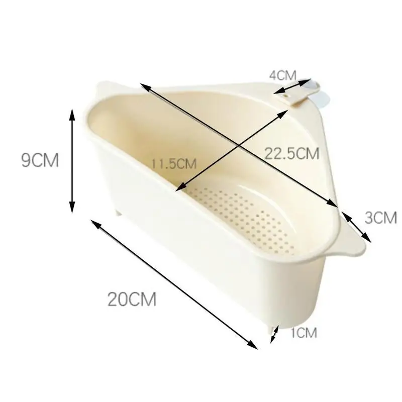 

Sink Drain Rack Household Kitchen Vegetable Rack Hangable Storage Box Convenient Punch-Free Tray Storage Basket