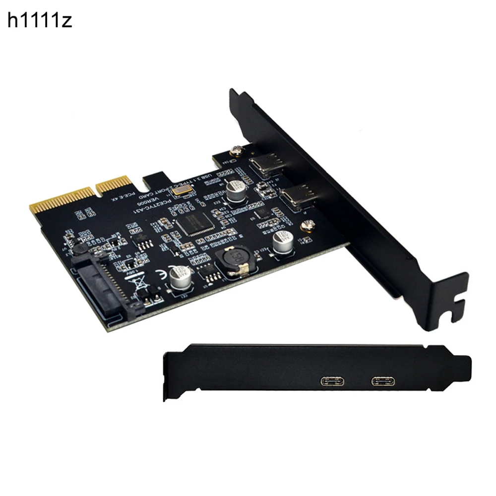 Плата расширения USB 3 1 PCIE PCI Express PCI-E 4X к Gen2 10 Гбит/с 2-портовый C адаптер чипсет ASMedia