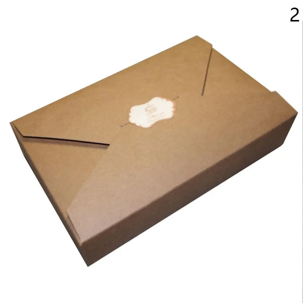 

Simple Envelope Bow-style Gift-style Box Cowhide-wrapped Gift Box Paper Packaging Cardboard fine Wrapping Kraft Birthdays B Q8C1