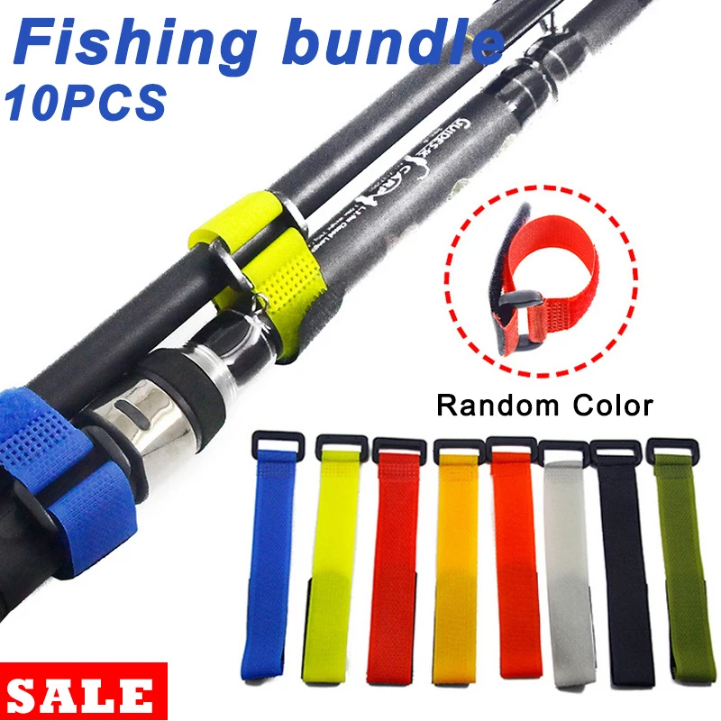 Высокое качество 10 шт. Удочка галстук держатель ремень застежка многоразовые