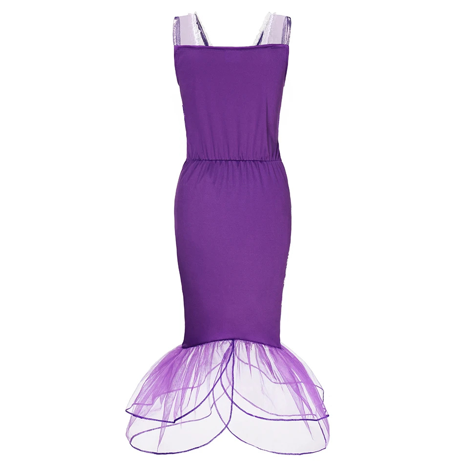 Mermaid Ariel Princess Girl Dress Cosplay Costumes for Kids Baby Up Sets Children Halloween Clothing | Детская одежда и обувь