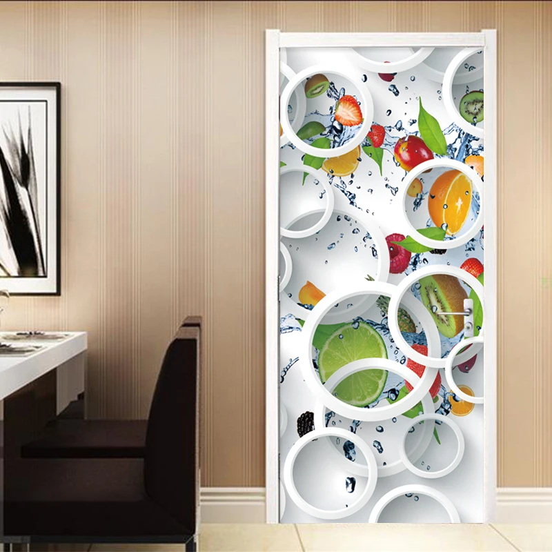 Дверные наклейки инструменты дверные обои 3D стерео круглые для кухни ресторана