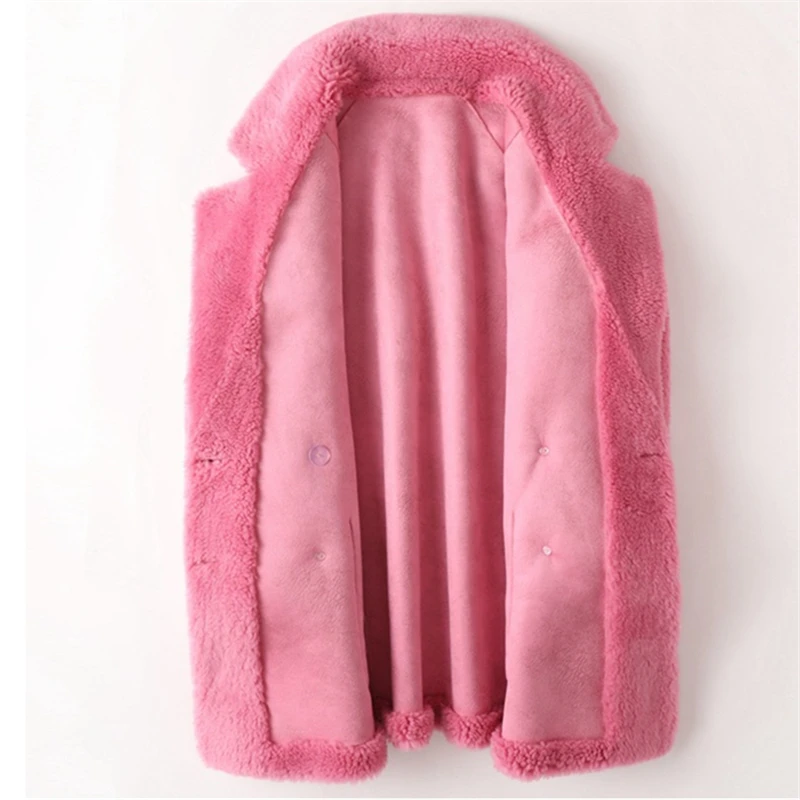 Меховое пальто Женское шерстяное на осень и зиму 2020 Корейская винтажная оторочка