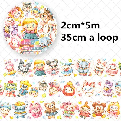 

2 см в ширину Kawaii детские плюшевые куклы лента для декорации washi DIY планировщик дневник в стиле Скрапбукинг маскирующая лента Escolar