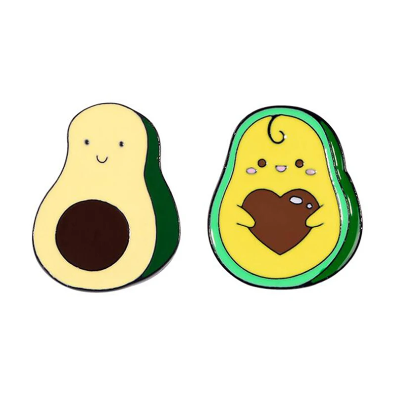Забавные милые кратоны авокадо нагрудные знаки значки Pin Back Lady Броши рюкзак с