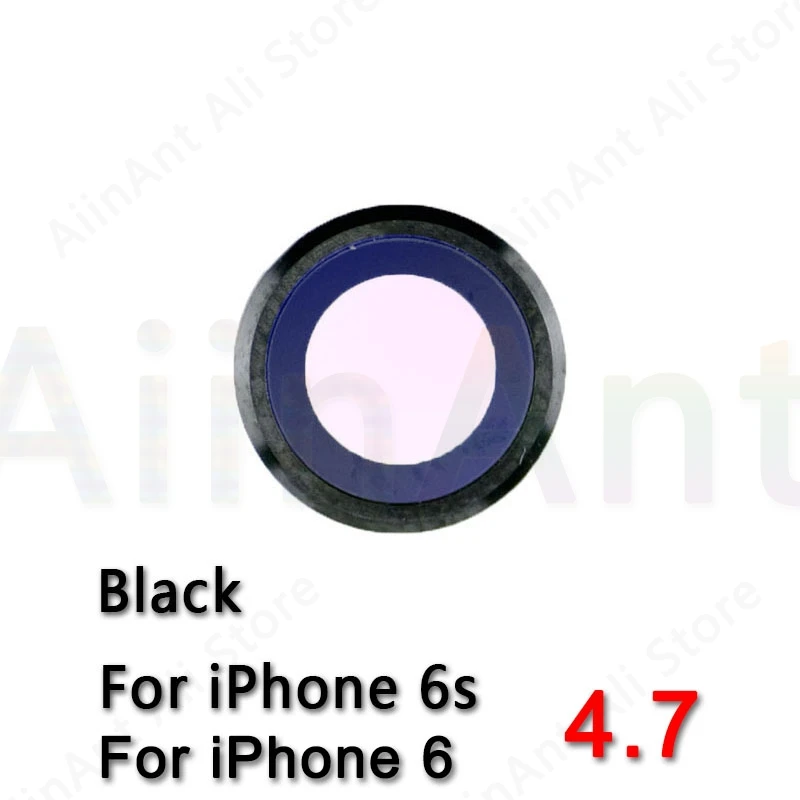 Оригинальное сапфировое стекло задняя камера Стекло кольцо для iPhone 6 6s Plus камера объектив кольцо крышка запчасти - Цвет: 6s Black