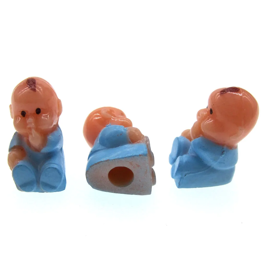 100 шт. синие маленькие пластиковые детские куклы сидящие младенцы детский душ