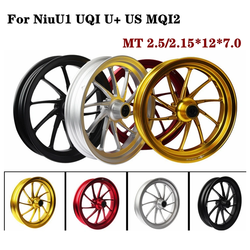 

Колесо для мотоцикла, модифицированное 12x5/2, 15 дюймов, CNC, алюминиевые Передние колесные диски для Niu N1S/NGT/NQI/U + B/U1/US/UQi/MQI2 Электрический скутер