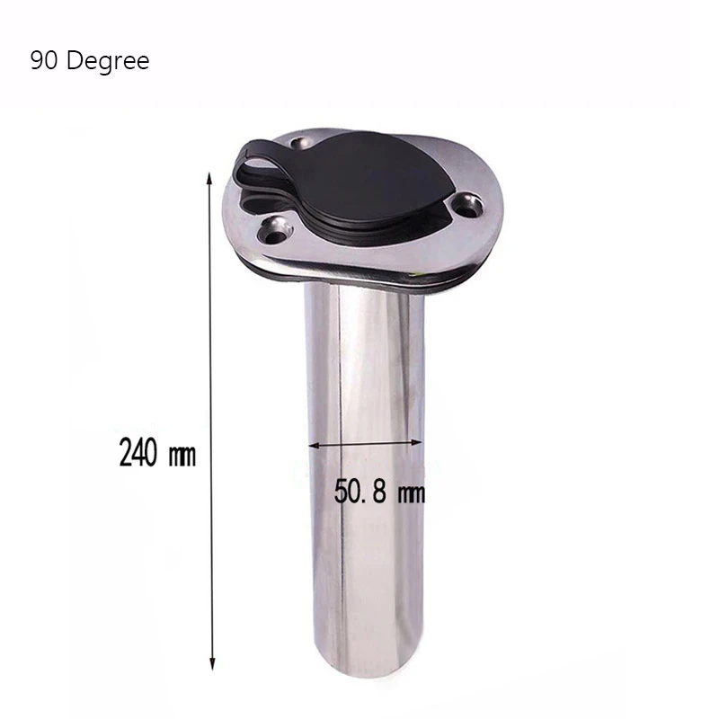 90 Degree Rod Holder Полированная из нержавеющей стали морские Рыбалка на яхте аксессуар удочка для рыболовной лодки держатель с регулируемой для 22~ 26 мм трубки - Цвет: 90 Degree Rod Holder
